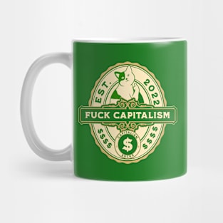 Your cat hates capitalism vintage style Mug